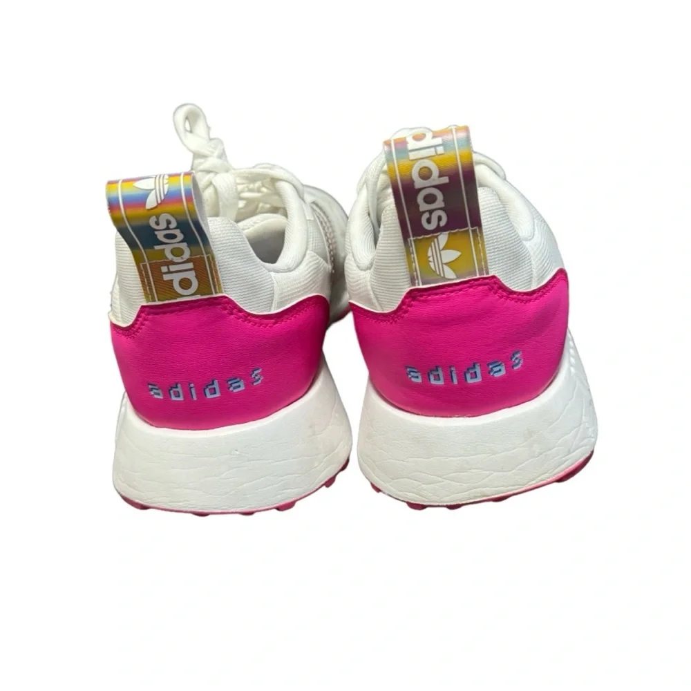 Adidas Multix Women’s a casual Athletic Shoes White, Pink, Iridescent Size 7